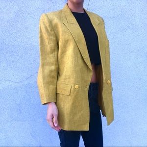 Yellow Linen Blazer
